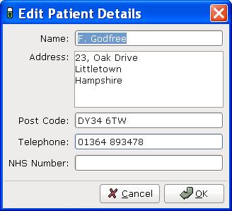 Patient editor